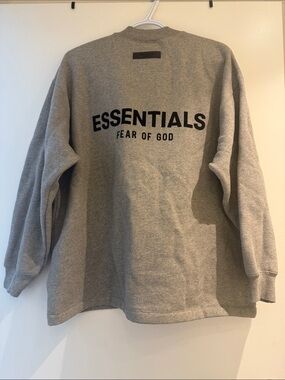 Essentials Fear Of God Gray Sweatshirt Oversized